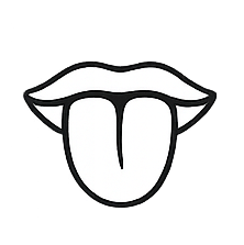 Geschmackssinn Symbol – stilisierte Zunge