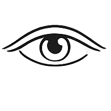 Auge mit Fokus – visuelle Zentrierung